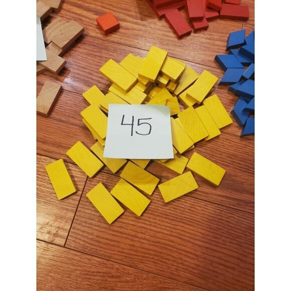 Lot of 426‎ Thick Geometric Wooden Pattern Blocks Math Manipulative Shapes - Picture 5 of 16